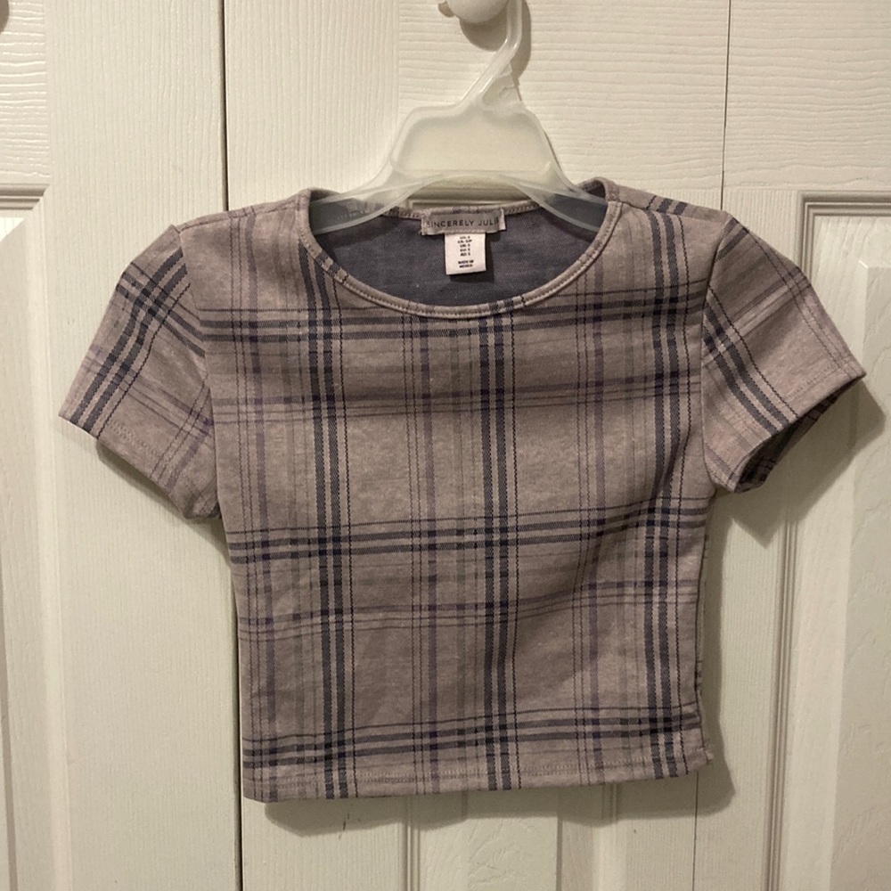 Sincerely Jules Plaid Size Small Crop Top